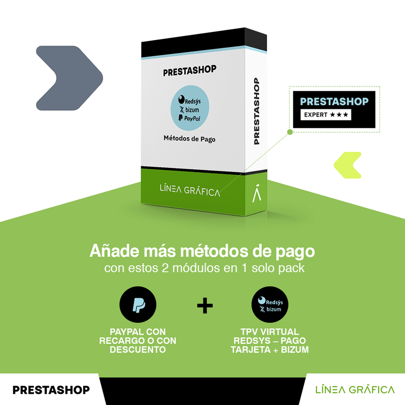 PACK Prestashop Métodos de pago – 2 Módulos