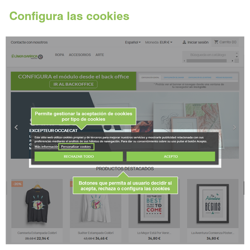 Módulo Ley de Cookies RGPD (Aviso + Bloqueador) - Nuevo 2024 - Google Consent Mode V2