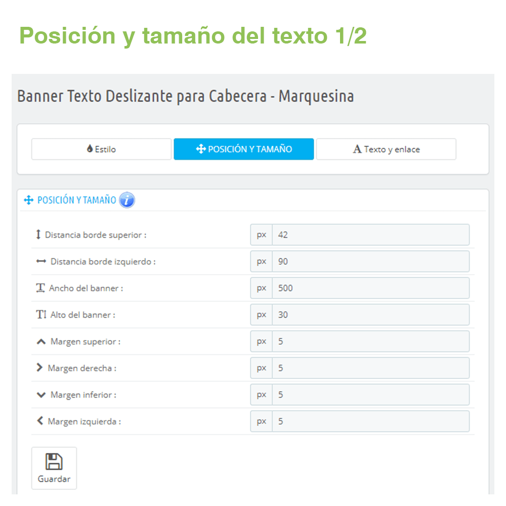 Módulo Prestashop Banner Texto Deslizante Marquesina