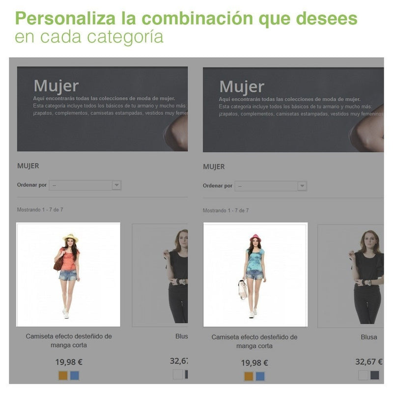 Módulo Prestashop Combinación de atributos personalizada por categoría